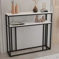 Консольный стол Prestige Siena 2 Layer Черный / Металл photo 2
