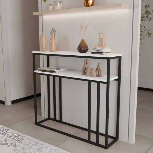 Консольный стол Prestige Siena 2 Layer  Черный / Металл photo 3