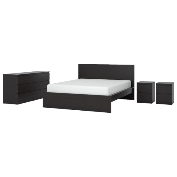 Pat Ikea Malm 4 140 x 200 cm / Furnir / Black photo 1