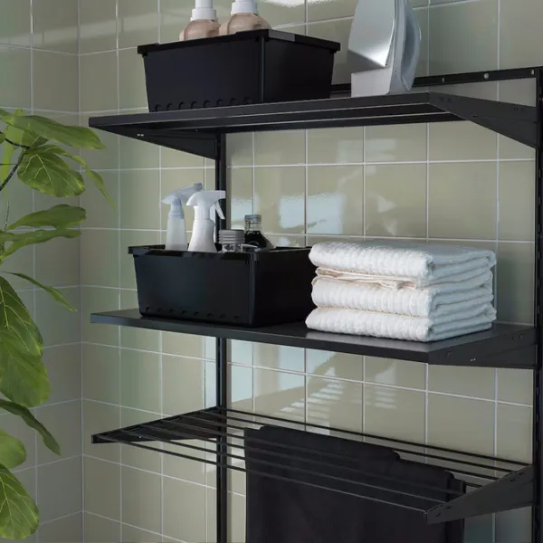 Стеллаж Ikea Boaxel 200.6 x 82 x 40см cm / Металл / Anthracite photo 2