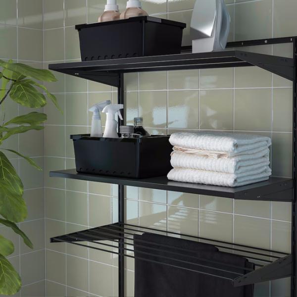 Стеллаж Ikea Boaxel 200.6 x 82 x 40см cm / Металл / Anthracite photo 2