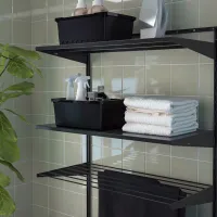 Стеллаж Ikea Boaxel 200.6 x 82 x 40см cm / Металл / Anthracite photo 2