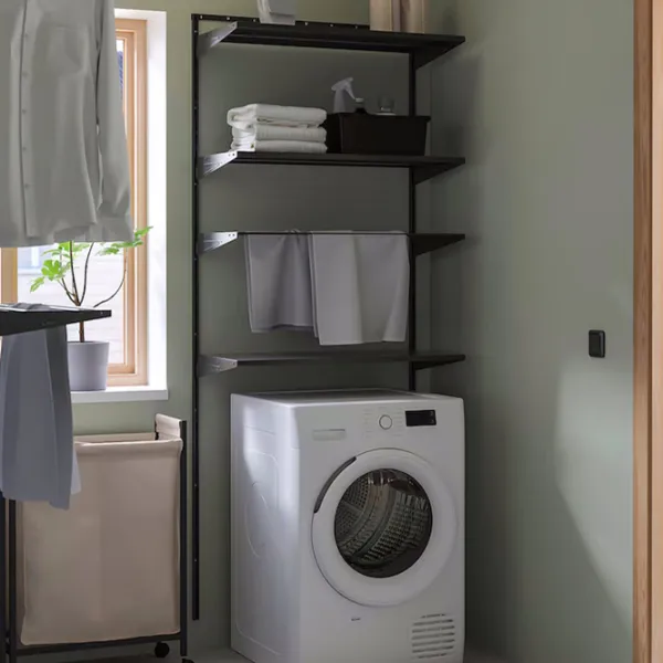 Стеллаж Ikea Boaxel 200.6 x 82 x 40см cm / Металл / Anthracite photo 3