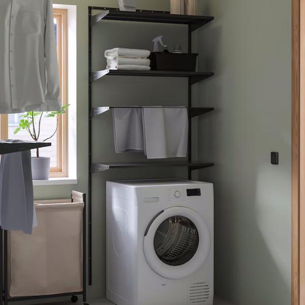 Стеллаж Ikea Boaxel 200.6 x 82 x 40см cm / Металл / Anthracite photo 3