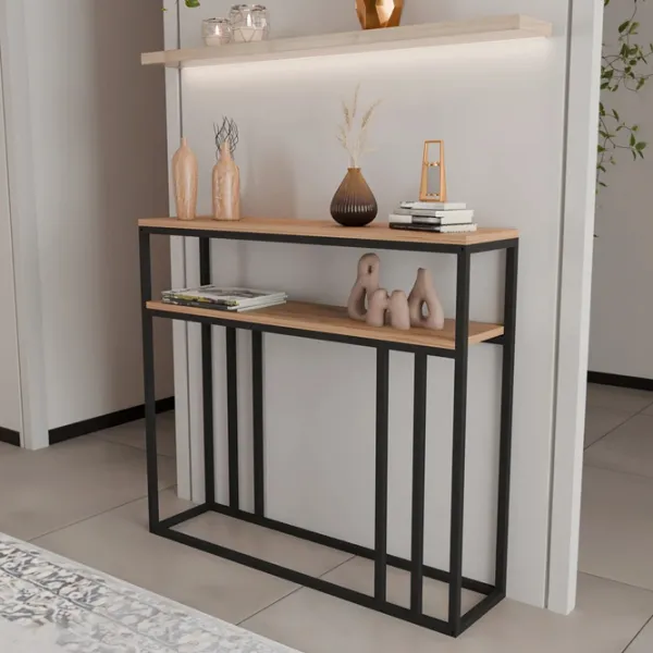 Консольный стол Prestige Siena 2 Layer  Черный / Металл photo 2