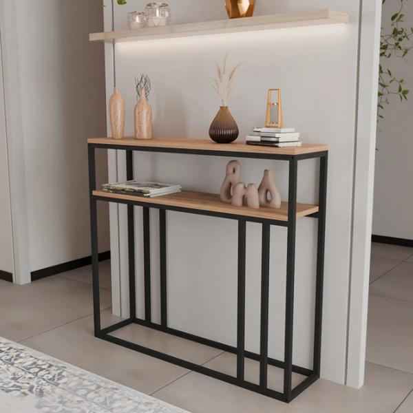 Консольный стол Prestige Siena 2 Layer  Черный / Металл photo 2