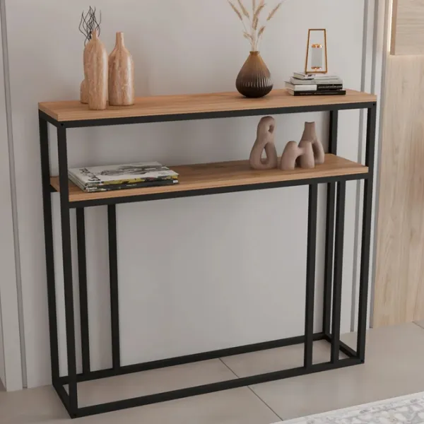 Консольный стол Prestige Siena 2 Layer  Черный / Металл photo 3