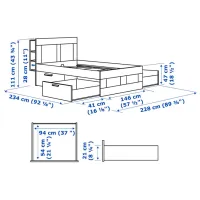 Pat Ikea Brimnes 3 140 x 200 cm / PAL / White photo 11