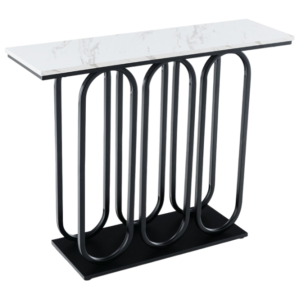 Masă consolă Costway JV11235BK Black / Metal photo 2