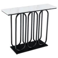 Masă consolă Costway JV11235BK Black / Metal photo 2