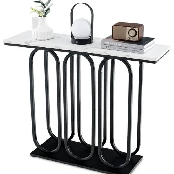 Masă consolă Costway JV11235BK Black / Metal photo 3