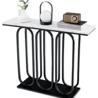 Masă consolă Costway JV11235BK Black / Metal photo 3