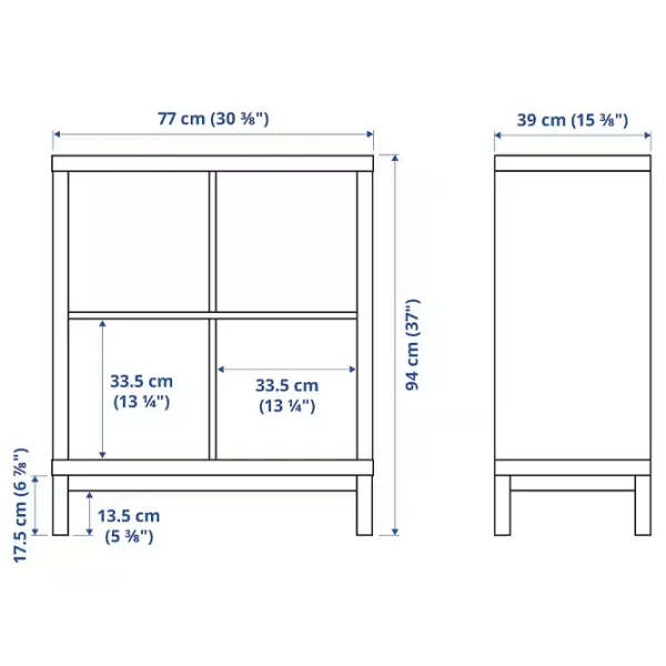 Стеллаж Ikea Kallax 94 x 77 x 39см cm / ЛДСП / Выбеленный дуб photo 6