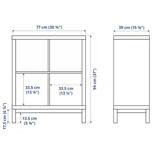 Стеллаж Ikea Kallax 94 x 77 x 39см cm / ЛДСП / Выбеленный дуб photo 6