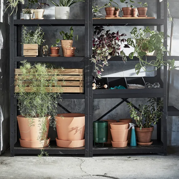 Etajeră Ikea Bror  190 x 85 x 40 cm / Metal / Black photo 4