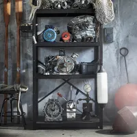 Etajeră Ikea Bror 190 x 85 x 40 cm / Metal / Black photo 5
