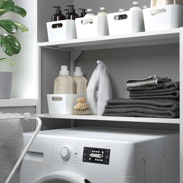 Стеллаж Ikea Enhet 129 x 80 x 30см cm / Металл / White photo 2