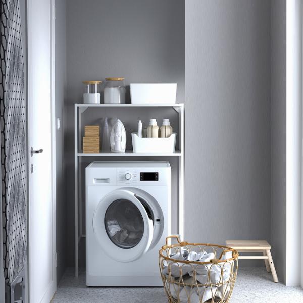 Стеллаж Ikea Enhet 129 x 80 x 30см cm / Металл / White photo 3