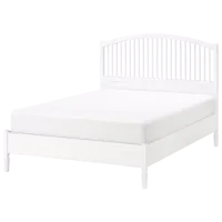 Кровать Ikea Tyssedal Lonset 140 x 200 см / Шпон / Белый