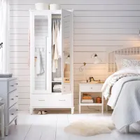 Кровать Ikea Tyssedal Lonset 140 x 200 см / Шпон / Белый photo 5