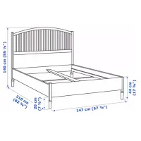 Кровать Ikea Tyssedal Lonset 140 x 200 см / Шпон / Белый photo 9