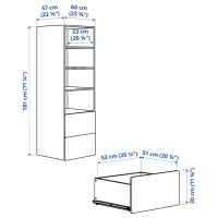 Стеллаж Ikea Smastad/Platsa 181 x 60 x 57см cm / ЛДСП / Мята photo 5