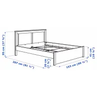 Кровать Ikea Songesand/Lonset 140 x 200 см / Шпон / Белый photo 6