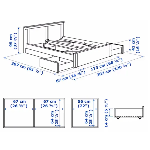 Pat Ikea Songesand/Lonset 4 160 x 200 cm / Furnir / White photo 8