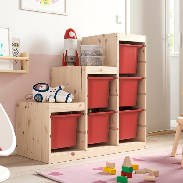 Стеллаж с контейнерами Ikea Trofast 6 91 x 94 x 44см cm / Массивная сосна / Сосна photo 3