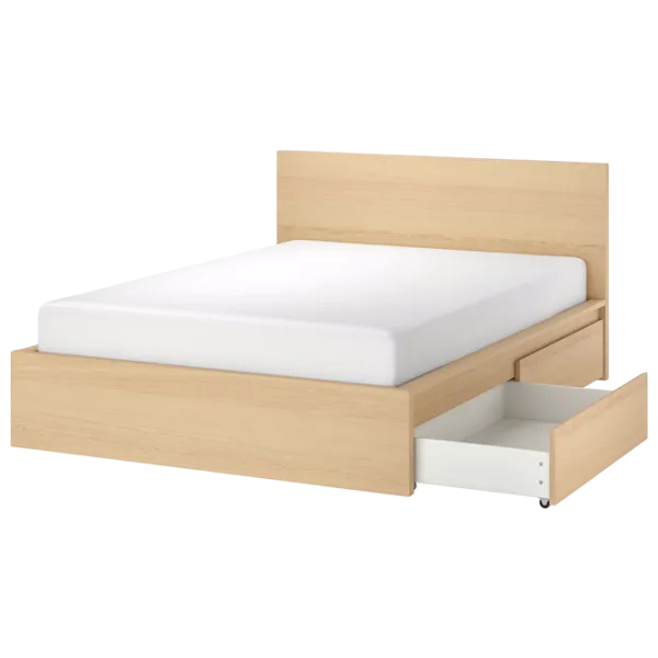 Кровать Ikea Malm/Lonset 4 180 x 200 см / Шпон / Wood photo 1 Кровать Ikea Malm/Lonset 4 180 x 200 см / Шпон / Wood photo 1