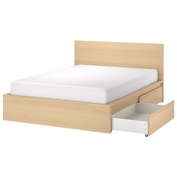 Кровать Ikea Malm/Lonset 4 180 x 200 см / Шпон / Wood photo 1 Кровать Ikea Malm/Lonset 4 180 x 200 см / Шпон / Wood photo 1