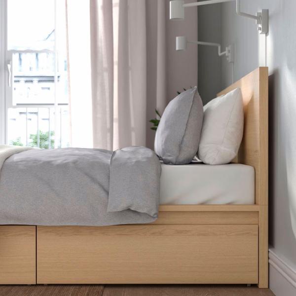Кровать Ikea Malm/Lonset 4 180 x 200 см / Шпон / Wood photo 5 Кровать Ikea Malm/Lonset 4 180 x 200 см / Шпон / Wood photo 5