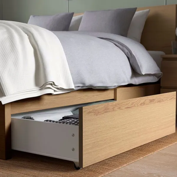 Кровать Ikea Malm/Lonset 4 180 x 200 см / Шпон / Wood photo 6 Кровать Ikea Malm/Lonset 4 180 x 200 см / Шпон / Wood photo 6
