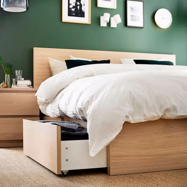 Кровать Ikea Malm/Lonset 4 180 x 200 см / Шпон / Wood photo 8 Кровать Ikea Malm/Lonset 4 180 x 200 см / Шпон / Wood photo 8
