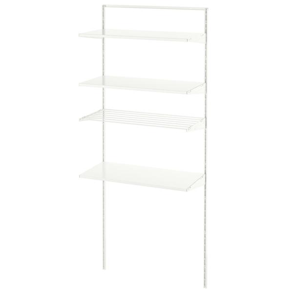 Стеллаж Ikea Boaxel 200.6 x 82 x 40см cm / Металл / White photo 1