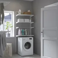 Etajeră Ikea Boaxel 200.6 x 82 x 40 cm / Metal / White photo 2