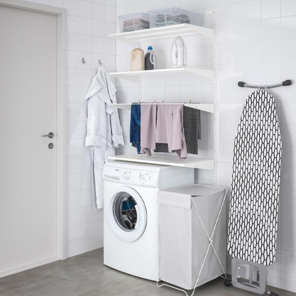 Стеллаж Ikea Boaxel 200.6 x 82 x 40см cm / Металл / White photo 5