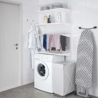 Etajeră Ikea Boaxel 200.6 x 82 x 40 cm / Metal / White photo 5