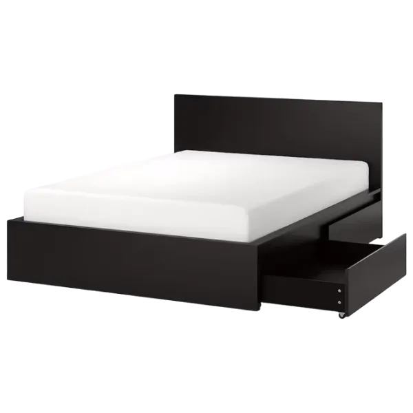 Кровать Ikea Malm Luroy 2 140 x 200 см / Шпон / Черный photo 1 Кровать Ikea Malm Luroy 2 140 x 200 см / Шпон / Черный photo 1