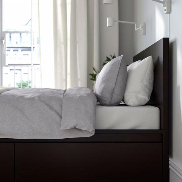Кровать Ikea Malm Luroy 2 140 x 200 см / Шпон / Черный photo 6 Кровать Ikea Malm Luroy 2 140 x 200 см / Шпон / Черный photo 6