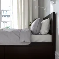 Кровать Ikea Malm Luroy 2 140 x 200 см / Шпон / Черный photo 6
