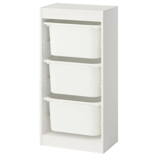 Etajeră cu containere Ikea Trofast 3 94 x 46 x 30 cm / PAL / White photo 1