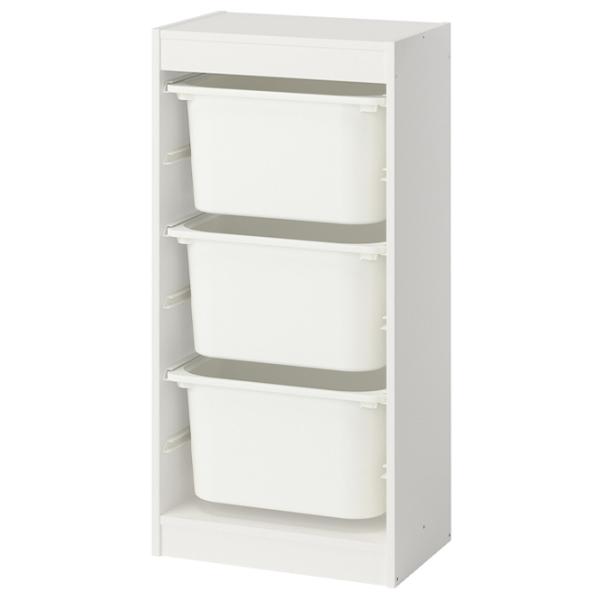 Etajeră cu containere Ikea Trofast 3 94 x 46 x 30 cm / PAL / White photo 1