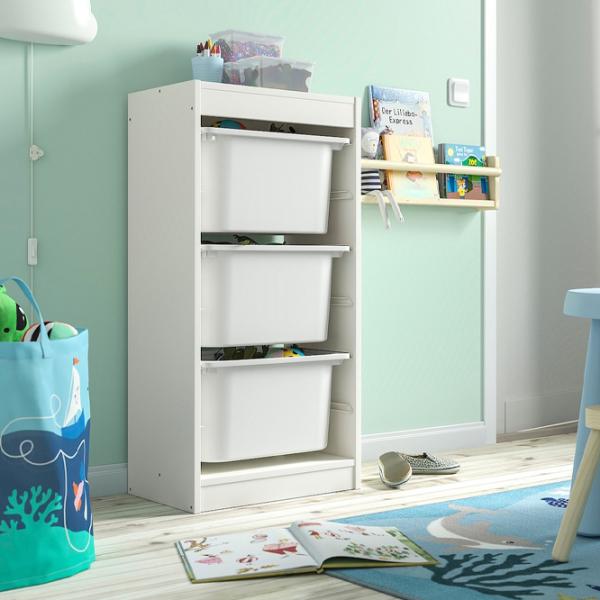 Стеллаж с контейнерами Ikea Trofast 3 94 x 46 x 30см cm / ЛДСП / White photo 3
