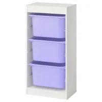 Etajeră cu containere Ikea Trofast 3 94 x 46 x 30 cm / PAL / White