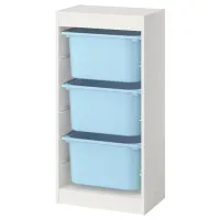 Etajeră cu containere Ikea Trofast 3 94 x 46 x 30 cm / PAL / White