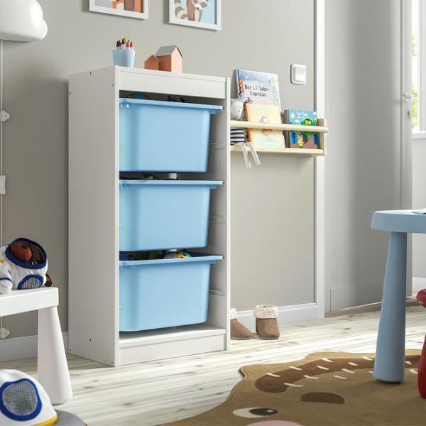 Etajeră cu containere Ikea Trofast 3 94 x 46 x 30 cm / PAL / White photo 4