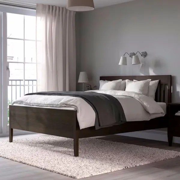 Кровать Ikea Idanas Lonset 140 x 200 см / Шпон / Коричневый photo 3