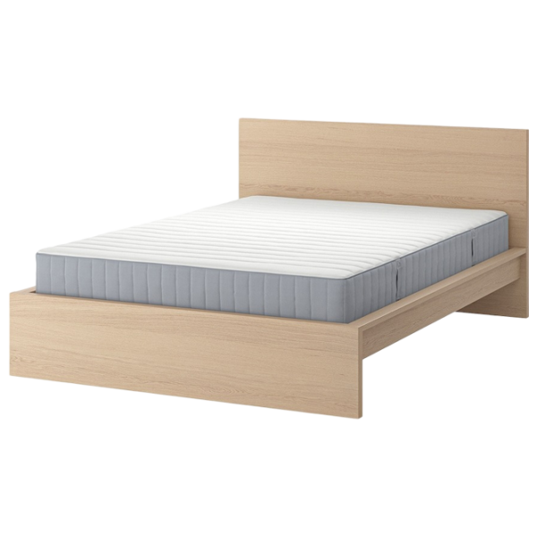 Кровать Ikea Malm/Valevag жесткий 160 x 200 см / Массив / Wood photo 1