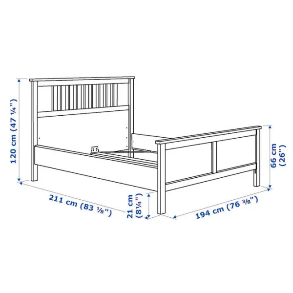 Кровать Ikea Hemnes 180 x 200 см / Массив / Белый photo 2 Кровать Ikea Hemnes 180 x 200 см / Массив / Белый photo 2